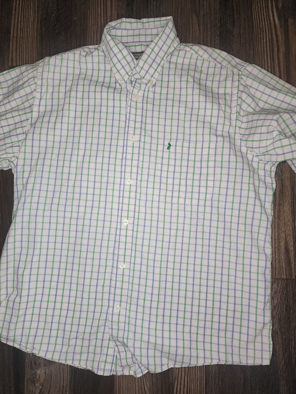 Men's Mobile Bay Short Sleeve Button Down XL Plaid Casual Breathable Fishing